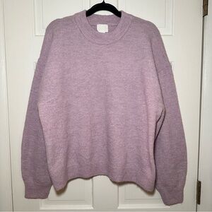 H&M Wool Blend Lavender Crewneck Knit Sweater Size M